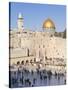 Jewish Quarter of Western Wall Plaza and Dome of Rock, UNESCO World Heritage Site, Jerusalem Israel-Gavin Hellier-Stretched Canvas