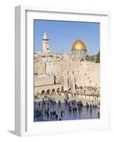 Jewish Quarter of Western Wall Plaza and Dome of Rock, UNESCO World Heritage Site, Jerusalem Israel-Gavin Hellier-Framed Photographic Print