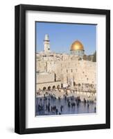 Jewish Quarter of Western Wall Plaza and Dome of Rock, UNESCO World Heritage Site, Jerusalem Israel-Gavin Hellier-Framed Photographic Print