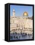 Jewish Quarter of Western Wall Plaza and Dome of Rock, UNESCO World Heritage Site, Jerusalem Israel-Gavin Hellier-Framed Stretched Canvas