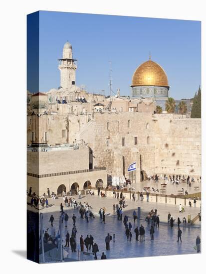 Jewish Quarter of Western Wall Plaza and Dome of Rock, UNESCO World Heritage Site, Jerusalem Israel-Gavin Hellier-Stretched Canvas