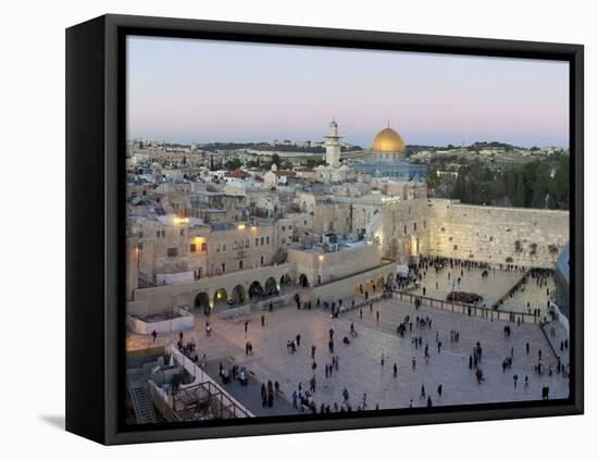 Jewish Quarter of Western Wall Plaza, Old City, UNESCO World Heritage Site, Jerusalem, Israel-Gavin Hellier-Framed Stretched Canvas