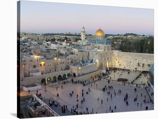 Jewish Quarter of Western Wall Plaza, Old City, UNESCO World Heritage Site, Jerusalem, Israel-Gavin Hellier-Stretched Canvas