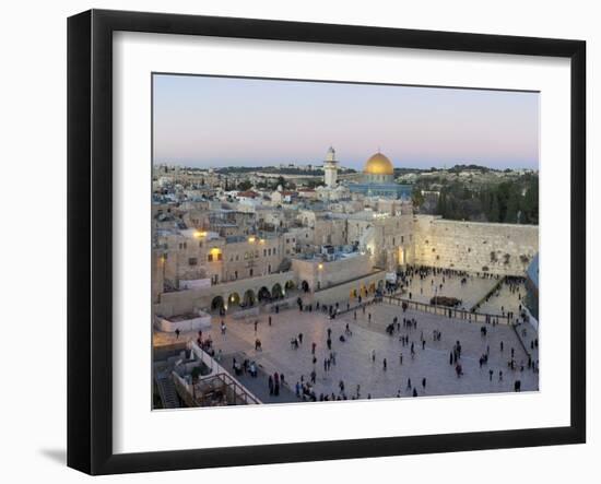 Jewish Quarter of Western Wall Plaza, Old City, UNESCO World Heritage Site, Jerusalem, Israel-Gavin Hellier-Framed Photographic Print