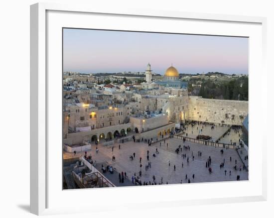 Jewish Quarter of Western Wall Plaza, Old City, UNESCO World Heritage Site, Jerusalem, Israel-Gavin Hellier-Framed Photographic Print