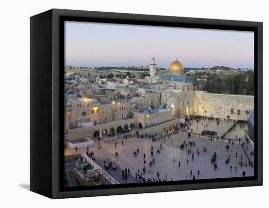 Jewish Quarter of Western Wall Plaza, Old City, UNESCO World Heritage Site, Jerusalem, Israel-Gavin Hellier-Framed Stretched Canvas