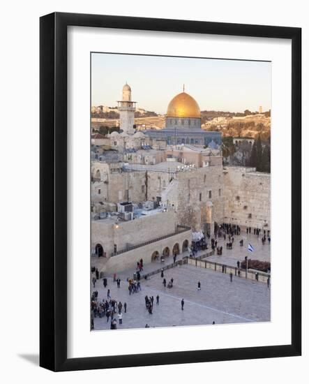 Jewish Quarter of Western Wall Plaza, UNESCO World Heritage Site, Jerusalem, Israel-Gavin Hellier-Framed Photographic Print