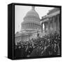 Jewish Rabbis March on Washington, on the Senate Steps-Thomas D^ Mcavoy-Framed Stretched Canvas