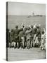 Jewish Refugee Children Waving at the Statue of Liberty from Ocean Liner, 1939-null-Stretched Canvas