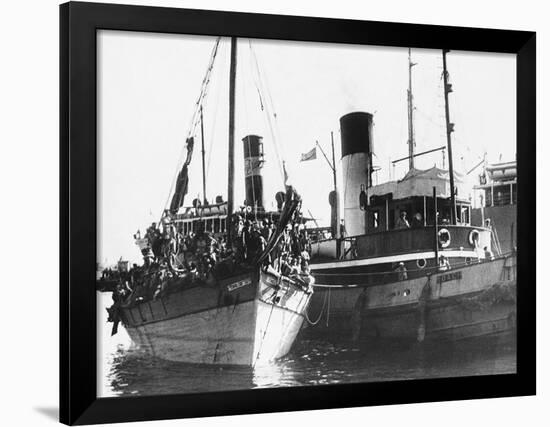 Jewish Refugees Onboard Henrietta Szold-null-Framed Photographic Print