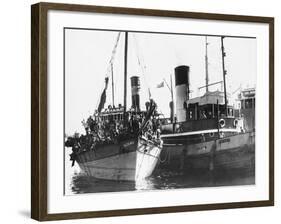Jewish Refugees Onboard Henrietta Szold-null-Framed Photographic Print