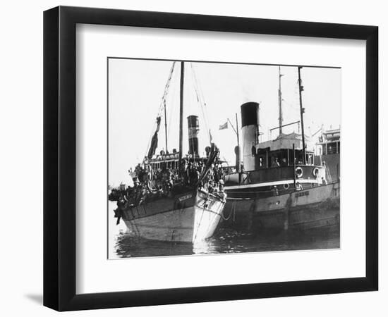 Jewish Refugees Onboard Henrietta Szold-null-Framed Photographic Print