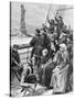 Jewish Refugees Pass Statue of Liberty-null-Stretched Canvas