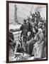 Jewish Refugees Pass Statue of Liberty-null-Framed Giclee Print