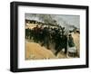 Jewish Settler Struggles with an Israeli Security Officer as Authorities Evacuated the Settlement-null-Framed Photographic Print