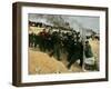 Jewish Settler Struggles with an Israeli Security Officer as Authorities Evacuated the Settlement-null-Framed Photographic Print