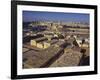 Jewish Tombs in the Mount of Olives Cemetery, with the Old City Beyond, Jerusalem, Israel-Eitan Simanor-Framed Photographic Print