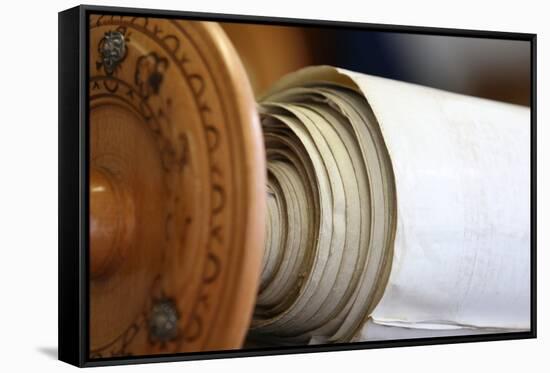 Jewish Torah Scroll, Paris, France, Europe-Godong-Framed Stretched Canvas
