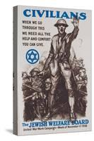 Jewish Welfare Board Poster-null-Stretched Canvas