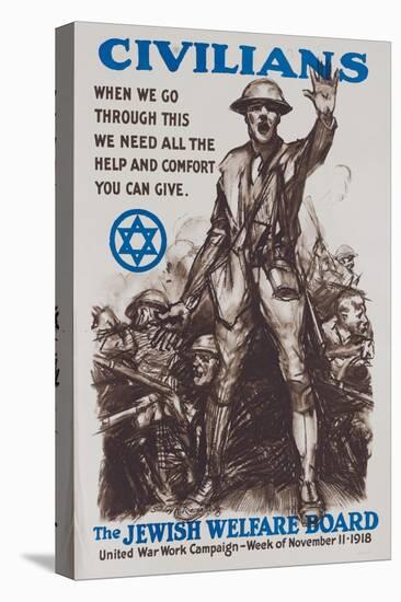 Jewish Welfare Board Poster-null-Stretched Canvas