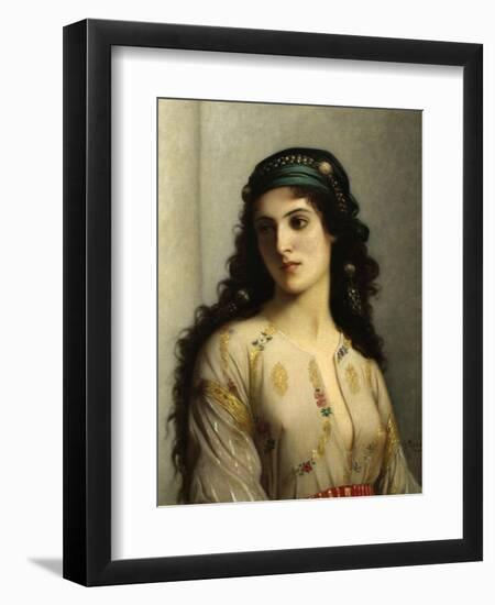 Jewish Woman from Tangiers. 1874. by Charles Landelle. Oil on Canvas, French Painting.-Charles Landelle-Framed Art Print