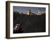 Jewish Woman with Her Children Outside the Tomb of the Patriarchs During Passover Celebrations-null-Framed Photographic Print