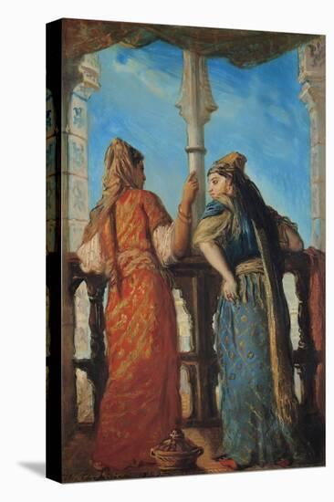 Jewish Women at the Balcony, Algiers, 1849-Theodore Chasseriau-Stretched Canvas