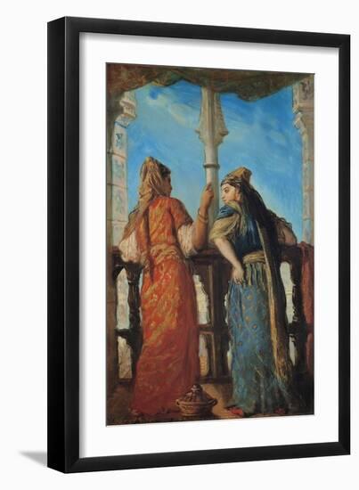 Jewish Women at the Balcony, Algiers, 1849-Theodore Chasseriau-Framed Giclee Print