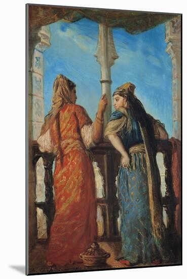 Jewish Women at the Balcony, Algiers, 1849-Theodore Chasseriau-Mounted Giclee Print