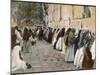 Jewish Women at the Wailing Wall, Jerusalem-null-Mounted Photographic Print