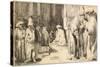 Jews in the Synagogue-Rembrandt van Rijn-Stretched Canvas