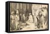 Jews in the Synagogue-Rembrandt van Rijn-Framed Stretched Canvas