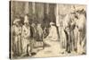 Jews in the Synagogue-Rembrandt van Rijn-Stretched Canvas