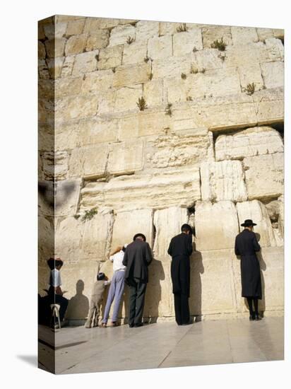 Jews Praying at the Western Wall, Jerusalem, Israel, Middle East-Adrian Neville-Stretched Canvas