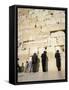 Jews Praying at the Western Wall, Jerusalem, Israel, Middle East-Adrian Neville-Framed Stretched Canvas