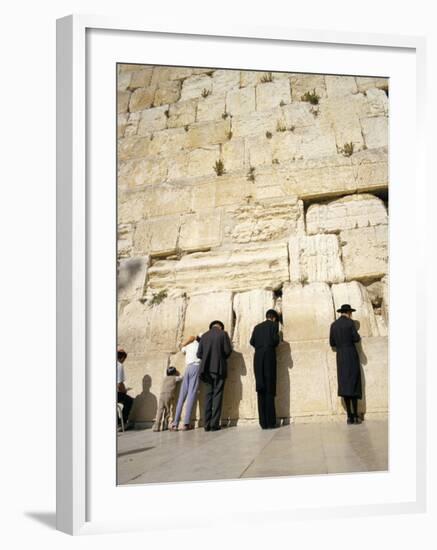 Jews Praying at the Western Wall, Jerusalem, Israel, Middle East-Adrian Neville-Framed Photographic Print