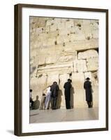 Jews Praying at the Western Wall, Jerusalem, Israel, Middle East-Adrian Neville-Framed Photographic Print