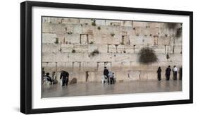 Jews praying at Western Wall, Jerusalem, Israel-null-Framed Photographic Print