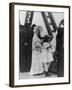 Jews Praying on the Williamsburg Bridge on Yom Kippur, Ca. 1909-null-Framed Photo