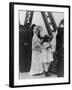 Jews Praying on the Williamsburg Bridge on Yom Kippur, Ca. 1909-null-Framed Photo