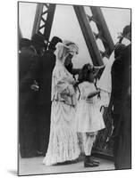 Jews Praying on the Williamsburg Bridge on Yom Kippur, Ca. 1909-null-Mounted Photo