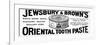 Jewsbury and Browns Oriental Toothpaste-null-Framed Premium Giclee Print