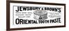 Jewsbury and Browns Oriental Toothpaste-null-Framed Premium Giclee Print