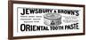 Jewsbury and Browns Oriental Toothpaste-null-Framed Premium Giclee Print