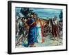 Jezabel and Ahab Meeting Elijah in Naboth's Vineyard-Frank Bernard Dicksee-Framed Giclee Print