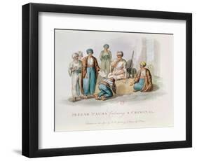 Jezzar Pacha (C.1720-1804) Condemning a Criminal (Colour Engraving)-Edward Orme-Framed Premium Giclee Print