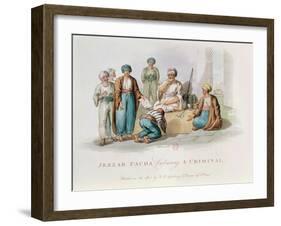 Jezzar Pacha (C.1720-1804) Condemning a Criminal (Colour Engraving)-Edward Orme-Framed Giclee Print