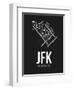 JFK New York Airport Black-NaxArt-Framed Art Print