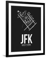 JFK New York Airport Black-NaxArt-Framed Art Print