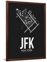 JFK New York Airport Black-NaxArt-Framed Art Print
